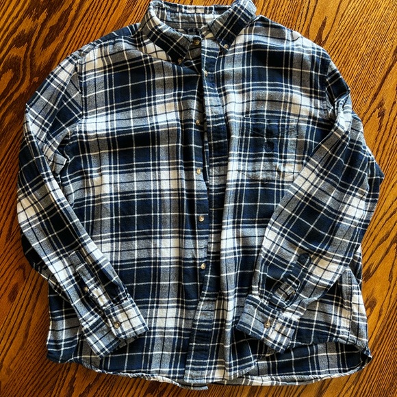 Chaps Men’s Long-Sleeve Button-Down Flannel Top; Size X-Large - Picture 6 of 13